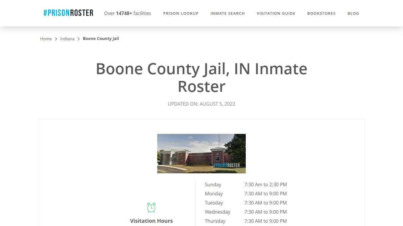 Boone County Jail, IN Inmate Roster - Inmate Locator
